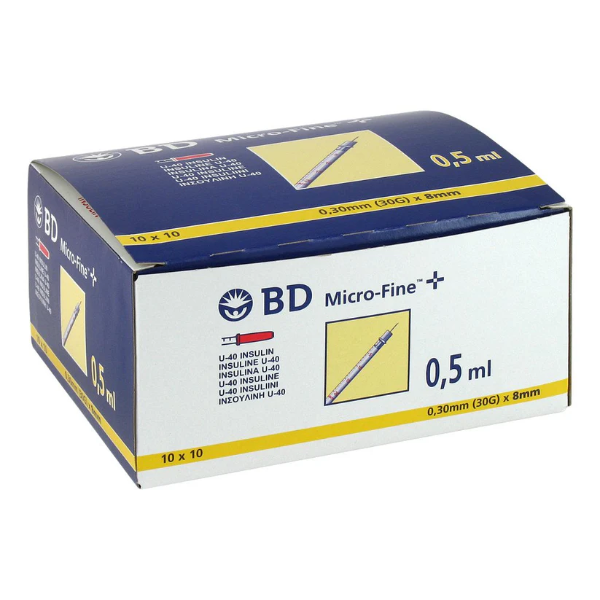Bild von Bd Micro-Fine+ Insulinspr.0,5 Ml U40 8 Mm (100X0.5 ml)